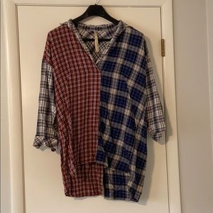Plaid womens top